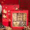 Caja de Regalo de Año Nuevo Caja de Empaque Caja Vacía Ginseng Americano, Morillas, Pepino de Mar, Caja de Regalo Tónico de Champiñones Cinco Piezas para Personas Mayores