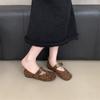 Diseño Zapatos Mary Jane Moda Planos Nuevos Versátiles Zapatos Rojos Primavera y Otoño 2025 Estilo Retro Coreano Estilo Mori