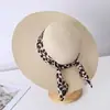 Nuevo Sombrero de Paja de Ala Ancha para Mujer con Cinta de Gasa Sombrero de Sol de Verano para Viajes Protección Solar Sombrero de Sol Sombrero de Playa