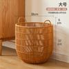 Cesto de Roupa Suja Tecido em Rattan Sintético Personalizado Estilo Ins Impermeável Cesto de Armazenamento de Roupa Suja Organização de Quarto Banheiro de Hotel Cesto de Lavanderia