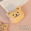 Broche de Muñeco Oso de Crema Relleno Estilo Japonés Lindo Versátil Colgante para Bolsa Muñeco Colgante Llavero DIY