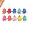 10 Tipos de Colgantes Mini de Vida Marina con Goteo de Aceite Esmaltado Estrella de Mar Pulpo Colgantes Hechos a Mano DIY Pendientes Collares Amuletos