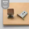 Cerradura Invisible de Nogal para Hogar Dormitorio Puerta de Madera Cerradura de Puerta de Habitación de un Lado Puerta Oculta de Pared de Fondo Interior Manija de Puerta de un Lado