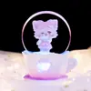 Bestseller transfronterizo: Bola de cristal de postre navideño, mini bola de agua de colores brillantes, adorno de escritorio, decoración de luz ambiental