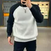 Suéter Pulôver Colorido da Moda Estilo Americano Marca Tendência Masculino Ins Tendência Outono e Inverno Solto Casual Camisa Base Masculina Top