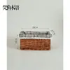 C Cesta de Almacenamiento de Ratán Cesta de Almacenamiento de Escritorio Tela Tejida Misceláneos Caja de Almacenamiento de Snacks Caja de Almacenamiento Cesta de Bambú Cesta de Bambú W