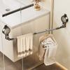Toallero con Ventosa Baño Acero Inoxidable Estante Colgante Almacenamiento de Toallas para Inodoro Montado en la Pared Sin Perforaciones