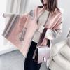 Bufanda Nueva de Invierno Cálida Imitación Cachemira Bufanda de Largo Medio para Aire Acondicionado para Mujer Bufanda Retro con Borlas de Caballo