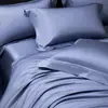 Conjunto de cama de quatro peças em algodão de fibra longa francês, lençóis e capa de edredom de algodão puro de alta qualidade, lençol com elástico 100% algodão, conjunto de cama estilo hotel