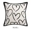 Almofadas Decorativas para Quarto Modelo, Preto e Branco, Luxo Leve, Sensação de Alto Padrão, Sofá Marrom, Almofada Grande para Sala de Estar, Capa para Encosto, Suporte Lombar