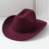 Sombrero Vaquero Occidental de Fieltro Suave para Hombre y Mujer Sombrero Casual de Ala Ligera Simple Sombrero Jazz Estilo Europeo y Americano