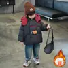 Jaqueta de Penas para Meninos Inverno 2025 Novo Casaco Infantil de Penas de Pato Branco Espessado Quente Roupa de Inverno Jaqueta de Algodão de Inverno para Meninos
