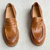 Qualidade Premium! Sapatos Casuais de Couro Masculinos Italianos de Primeira Linha, Mocassins Derby Feitos à Mão com Lavagem Vintage