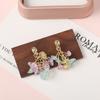 Conoce los pendientes de plata con forma de caramelo de colores del arcoíris, con piedras de cristal, pendientes frescos y dulces para mujer, pendientes de estilo coreano con nicho.