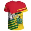 Camiseta 2026 África Ghana Moda Impresión 3D Camiseta Casual de Cuello Redondo para Hombre Camiseta Deportiva de Verano de Manga Corta con Cuello Redondo