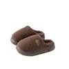 Pantuflas de Algodón Peludo Engrosado con Felpa Otoño/Invierno 2026 para Mujer, Suela Gruesa, Antideslizantes, para el Hogar y el Interior, Se Pueden Usar al Aire Libre, Zapatos de Algodón que Cubren el Pie