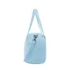 Bolsa de Mão Colorida Sólida Estilo Fresco Personalizada pelo Fabricante, Bolsa de Ombro de Algodão, Bolsa de Armazenamento de Viagem de Grande Capacidade, Bolsa Tote Transversal
