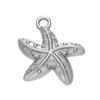 Colgante chapado en oro de acero inoxidable serie marina concha estrella de mar colgante diy accesorios para pulsera collar