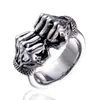 Joyería europea y americana al por mayor acero de titanio anillo de poder de personalidad retro para hombre anillo de acero inoxidable joyería al por mayor