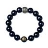 Pulsera de obsidiana dorada negra natural montaña fantasma gastar dinero pulsera de obsidiana para hombre pulsera que no se desvanece