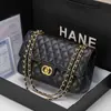 Bolso Bandolera de Hombro Estilo Nuevo, Bolso Pequeño Acolchado con Cadena Estilo Chanel, Bolso Bandolera de Caviar DIY