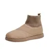 Botas de Nieve Cortas para Mujer 2026 Invierno Nuevos Elegantes de Moda Zapatos de Algodón con Forro de Lana, Botas Cortas Engrosadas e Impermeables para Mujer