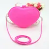 Bolsa de Mensajero de Silicona Color Caramelo Corazón de Amor Billetera para Monedas Bolsa de Almacenamiento de Monedas de Goma Suave Corazón
