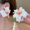 Pendientes de Flor Tridimensionales de Acrílico de Moda para Mujer, Modernos, Frescos, Lindos, Dulces, Pendientes de Botón, Accesorios para Orejas Estilo Vacaciones en la Playa