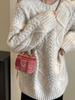Bolso de lana de diseño nicho de otoño e invierno 2023 nuevo bolso de mujer popular bandolera de cadena combinable mini bolso cuadrado