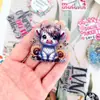 Patch de Acrílico com Animação de Desenho Personalizado Exclusivo Patch de Letra de Animal Princesa Chaveiro Shaker Emblema