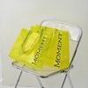 Bolsa de ropa de alta gama para mano, red transparente, embalaje de regalo, bolsa de plástico para tienda de ropa, venta al por mayor, bolsa para exposición