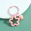Macaron Estrella de Cinco Puntas Campana Llavero con Cuentas Colgante Llavero Hecho a Mano DIY Colgante con Cuentas Accesorios Mayoreo