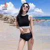 Bikini Nuevo Estilo Coreano 2022 Chaleco Dividido Traje de Baño de Tres Piezas Conservador Deportivo para Resort Aguas Termales Sexy