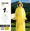 Impermeable de EVA con capucha, desechable, largo, de cuerpo completo, a prueba de lluvia, a prueba de viento, engrosado, portátil, adecuado para conciertos, montañismo y viajes