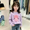 2026 Nuevo Top Camiseta de Manga Larga Estampada de Algodón Puro Estilo Delgado de Dibujos Animados de Moda Ropa Interior para Bebés Niñas Primavera y Otoño