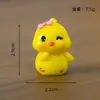 Paisagem em Miniatura Criativa Fofa Desenho Animado Frango Figuras Decorações DIY Acessórios de Sacola Surpresa Mini Enfeites de Mesa