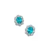 Joias Mu Jing 2025 Novo Modelo Prata S925 Paraíba 6*8mm Brincos Cravejados ao Redor Estilo Floral Moda para o Dia a Dia Transmissão ao Vivo
