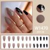 Moda de garota quente linha metálica glitter unhas postiças unhas elegantes moda super versátil Unhas com acabamento branco podem ser misturadas