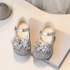 Sapatos de Princesa com Strass para Meninas 2025 Primavera e Outono Novos Sapatos Casuais da Moda Infantil para Crianças Grandes Estilo Coreano Mais Fáceis de Combinar Sapatos de Cristal