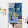 Cortina de Puerta de Tela Retro Literaria Cortina Colgante para el Hogar Cortina Divisoria para Sala de Estar Cocina Cortina de Puerta Decorativa Clásica Europea Cortina Feng Shui