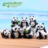 4 tipos de micropaisajes de panda gigante en PVC, manualidades, accesorios para tartas, adornos creativos para muñecas chinas para el hogar.