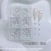 Uña Serie Remache Japonés Remache Metálico Serie Moño Francés Mini Oro Plata Moño Pequeño