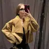 Para Moda Europea y Americana Transfronteriza Aliexpress Más Vendido Textura Gamuza Elegante Moderna Aviador Corte Amplio Chaqueta