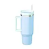 Taza de Hielo Transfronteriza 40oz Taza para Coche Acero Inoxidable 304 Taza con Asa Vaso con Pajita Gran Capacidad Montada en Coche Vaso Aislado para Agua