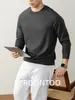 [Estilo Casual Urbano] Camiseta de Manga Longa 260g Algodão Modal Cloud-Sense Masculina Suéter Amigo da Pele Manga Raglan Camiseta Básica