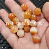Cuentas redondas de jade de cuarcita de Xinjiang, cuentas de jade sueltas, pulsera, collar de color rojo anaranjado y blanco, accesorios de joyería, cuentas de jade