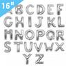 Suministro directo de fábrica Globo de aluminio de 16 pulgadas plateado con letra de placa ligera decoración de fiesta infantil festival globo de película de aluminio