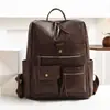 Mochila Feminina Retrô Transfronteiriça 2026 Novo Estilo Couro PU Macio de Alta Qualidade Grande Capacidade para Negócios, Deslocamento e Viagem