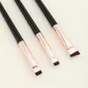 Popular Kit com 3 Pincéis para Delineador de Lâmina, Pincel Chanfrado para Sobrancelhas, Pincel para Delinear Olhos, Pincel Ultra Fino para Sombra, Pincel de Maquiagem
