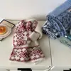 Bufanda Tejida de Doble Cara Geométrica de Moda Estilo Fair Isle para Mujer en Otoño e Invierno Bufanda Cálida Retro Versátil para Hombre para Prevenir el Viento y el Frío